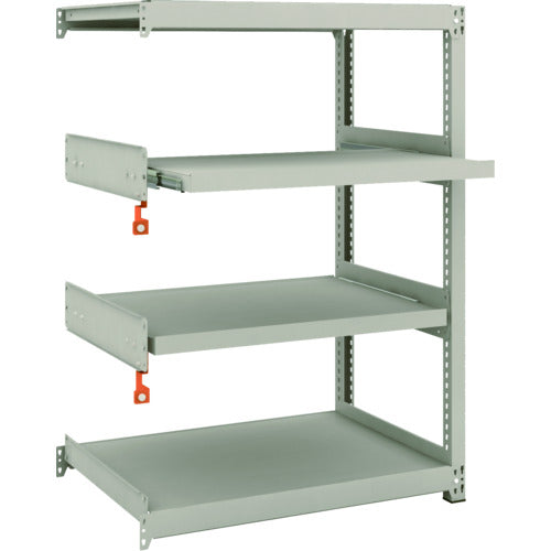 TRUSCO スチールラック M2型軽中量棚 860X600XH1200 4段うちスライド2段 連結