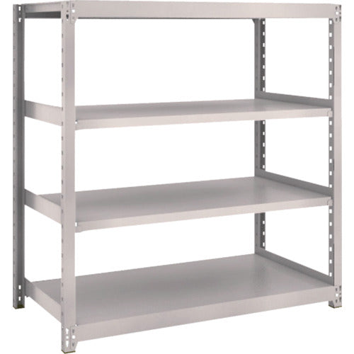 TRUSCO スチールラック M2型軽中量棚 1160×880×H1200 4段 単体 ネオグレー