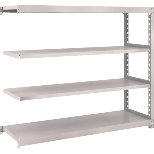 TRUSCO スチールラック M2型軽中量棚 1460×450×H1200 4段 連結 ネオグレー