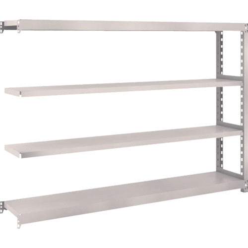 TRUSCO スチールラック M2型軽中量棚 1760×300×H1200 4段 連結 ネオグレー