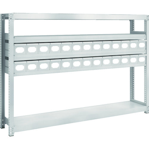 TRUSCO スチールラック M2型軽中量棚 H1200 スチール引出付 小X26