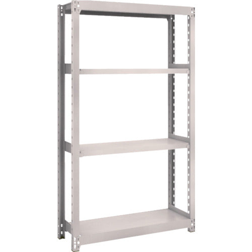 TRUSCO スチールラック M2型軽中量棚 860×300×H1500 4段 単体 ネオグレー