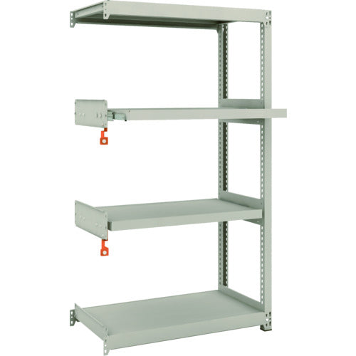 TRUSCO スチールラック M2型軽中量棚 860×450×H1500 4段うちスライド2段 連結