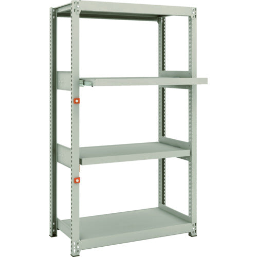 TRUSCO スチールラック M2型軽中量棚 860×450×H1500 4段うちスライド2段 単体