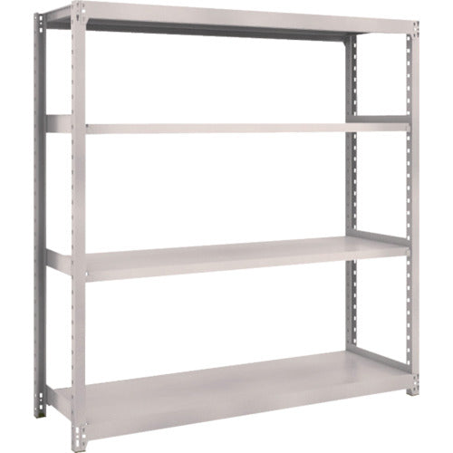 TRUSCO スチールラック M2型軽中量棚 1460×450×H1500 4段 単体 ネオグレー