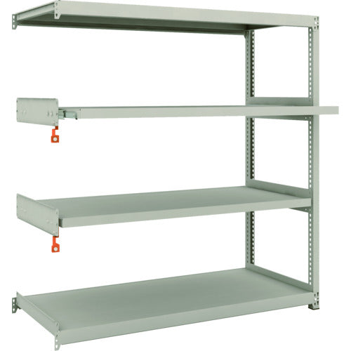 TRUSCO スチールラック M2型軽中量棚 1460×600×H1500 4段うちスライド2段 連結