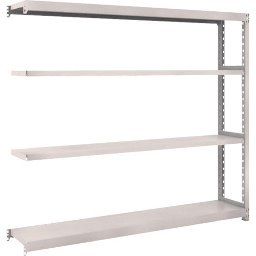 TRUSCO スチールラック M2型軽中量棚 1760×300×H1500 4段 連結 ネオグレー