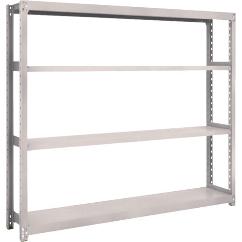 TRUSCO スチールラック M2型軽中量棚 1760×300×H1500 4段 単体 ネオグレー