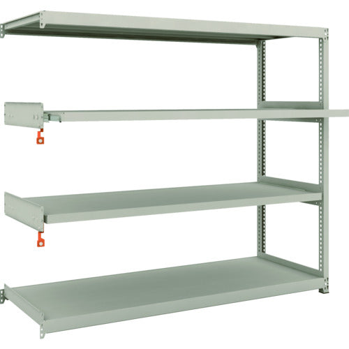 TRUSCO スチールラック M2型軽中量棚 1760×600×H1500 4段うちスライド2段 連結