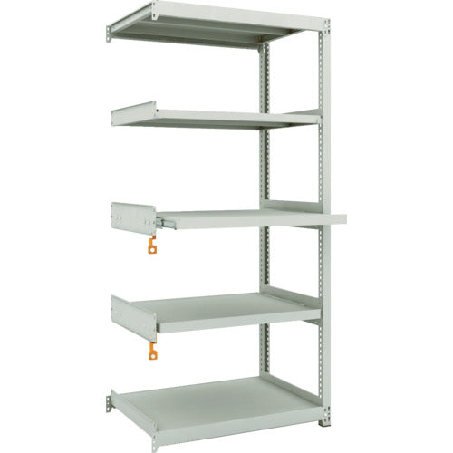 TRUSCO スチールラック M2型軽中量棚 860X600XH1800 5段うちスライド2段 連結