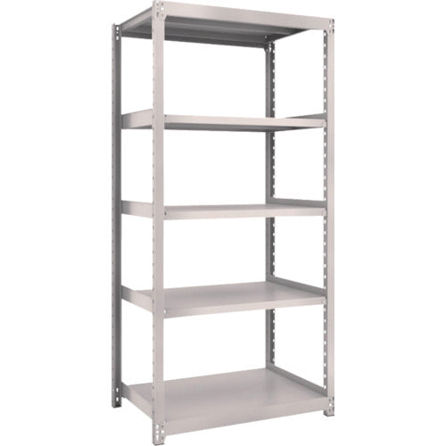 TRUSCO スチールラック M2型軽中量棚 860×600×H1800 5段 単体 ネオグレー