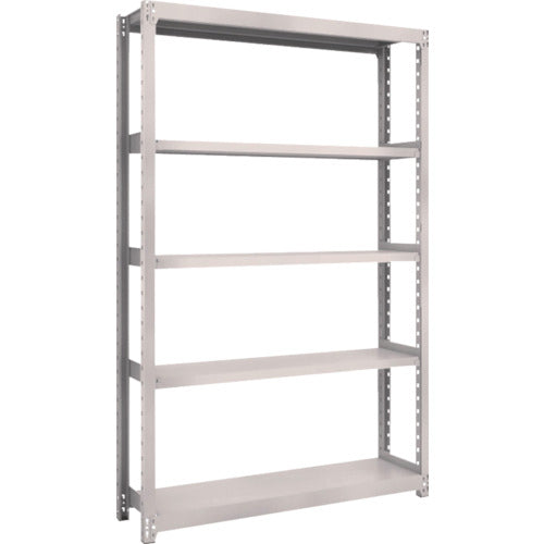 TRUSCO スチールラック M2型軽中量棚 1160×300×H1800 5段 単体 ネオグレー