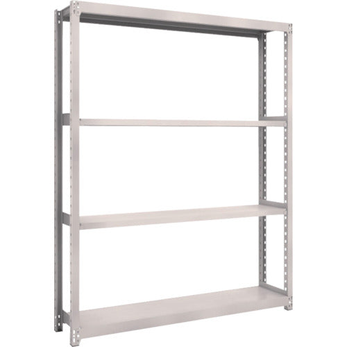 TRUSCO スチールラック M2型軽中量棚 1460×300×H1800 4段 単体 ネオグレー