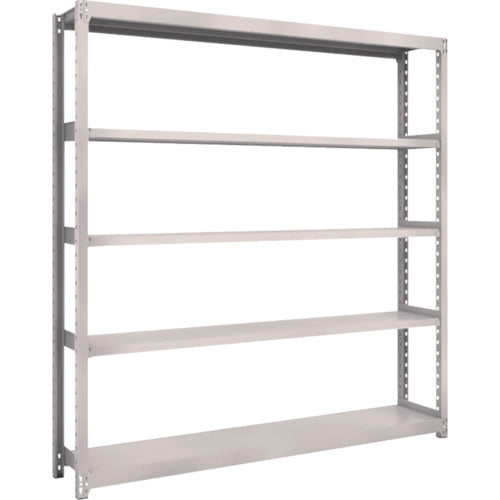 TRUSCO スチールラック M2型軽中量棚 1760×300×H1800 5段 単体 ネオグレー