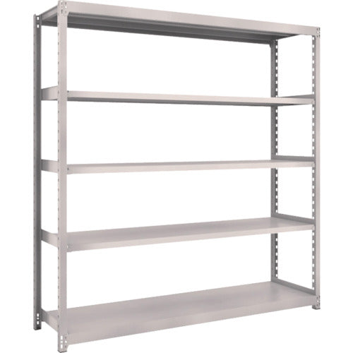 TRUSCO スチールラック M2型軽中量棚 1760×450×H1800 5段 単体 ネオグレー