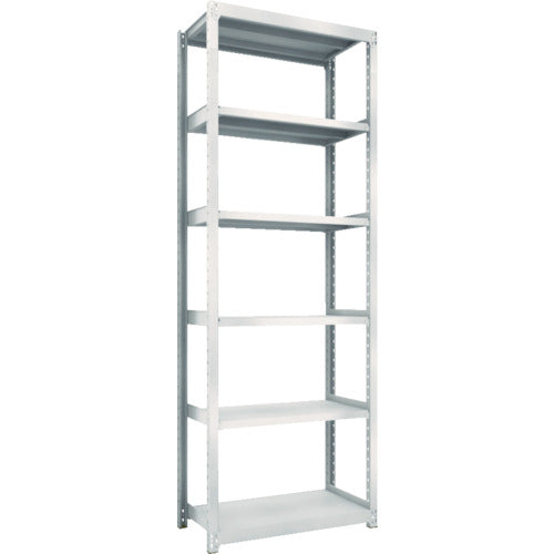 TRUSCO スチールラック M2型軽中量棚 860×450×H2400 6段 単体 ネオグレー