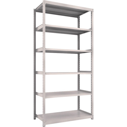 TRUSCO スチールラック M2型軽中量棚 1160×880×H2400 6段 単体 ネオグレー