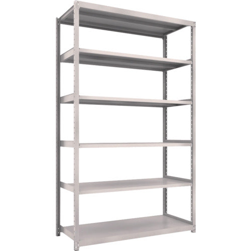 TRUSCO スチールラック M2型軽中量棚 1460×880×H2400 6段 単体 ネオグレー