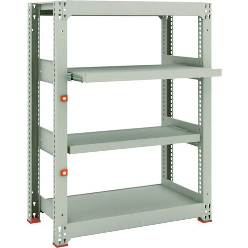 TRUSCO スチールラック M3型中量棚 900X471XH1200 4段うちスライド2段 単体