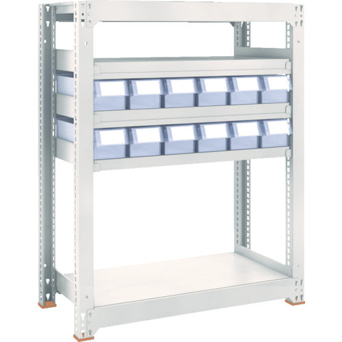 TRUSCO スチールラック M3型中量棚 H1200 樹脂透明引出付 小X12