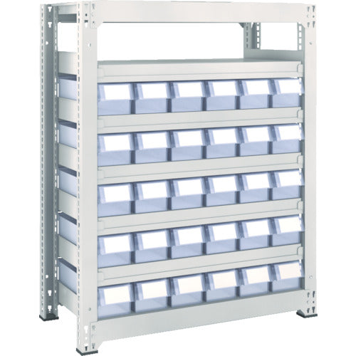 TRUSCO スチールラック M3型中量棚 H1200 樹脂透明引出付 小X30