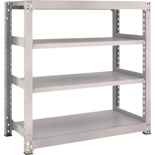 TRUSCO スチールラック M3型中量棚 1200×571×H1200 4段 単体 ネオグレー