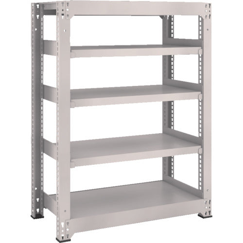 TRUSCO スチールラック M3型中量棚 1500×1121×H1200 5段 単体 ネオグレー