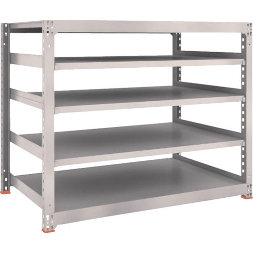 TRUSCO スチールラック M3型中量棚 1500×921×H1200 5段 単体 ネオグレー