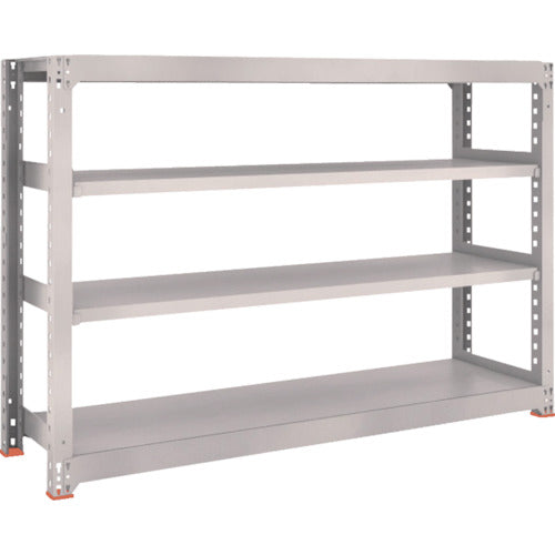 TRUSCO スチールラック M3型中量棚 1800×471×H1200 4段 単体 ネオグレー