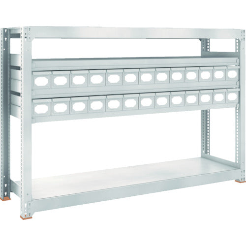 TRUSCO スチールラック M3型中量棚 H1200 スチール引出付 小X26