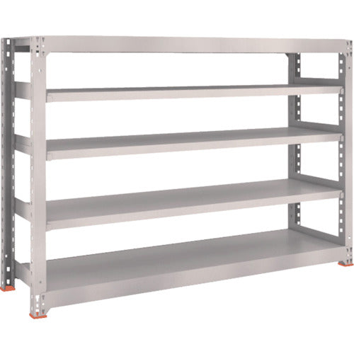 TRUSCO スチールラック M3型中量棚 1800×471×H1200 5段 単体 ネオグレー