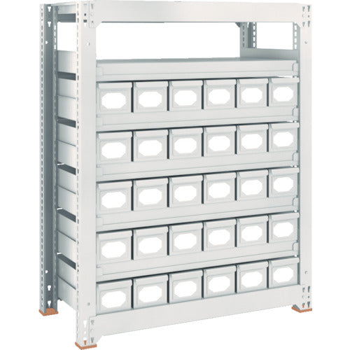 TRUSCO スチールラック M3型中量棚 H1200 スチール引出付 小X65