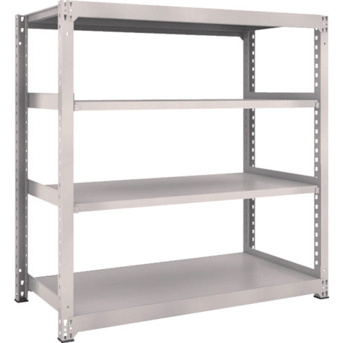 TRUSCO スチールラック M3型中量棚 1500×721×H1500 4段 単体 ネオグレー