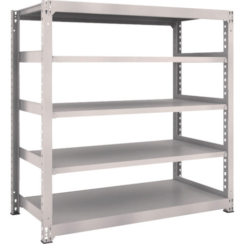TRUSCO スチールラック M3型中量棚 1500×721×H1500 5段 単体 ネオグレー