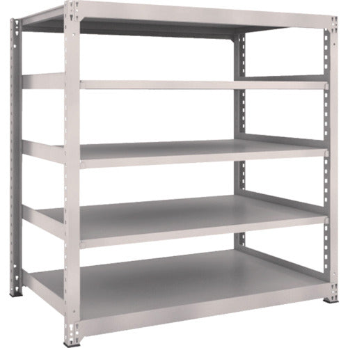 TRUSCO スチールラック M3型中量棚 1500×921×H1500 5段 単体 ネオグレー
