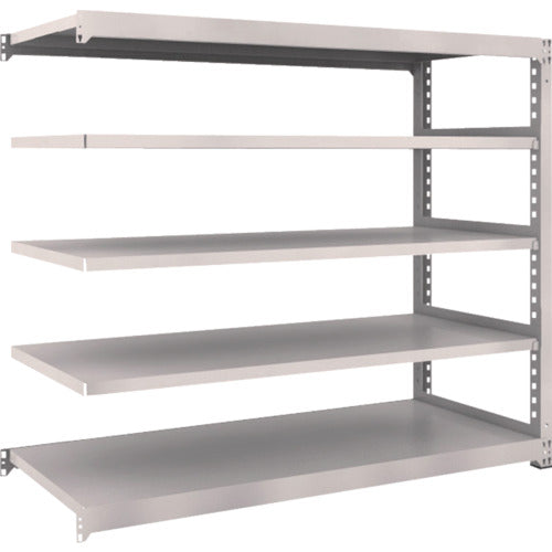 TRUSCO スチールラック M3型中量棚 1800×721×H1500 5段 連結 ネオグレー