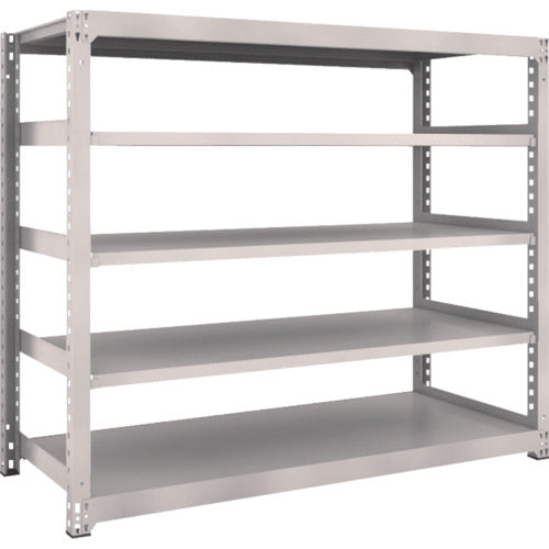 TRUSCO スチールラック M3型中量棚 1800×721×H1500 5段 単体 ネオグレー