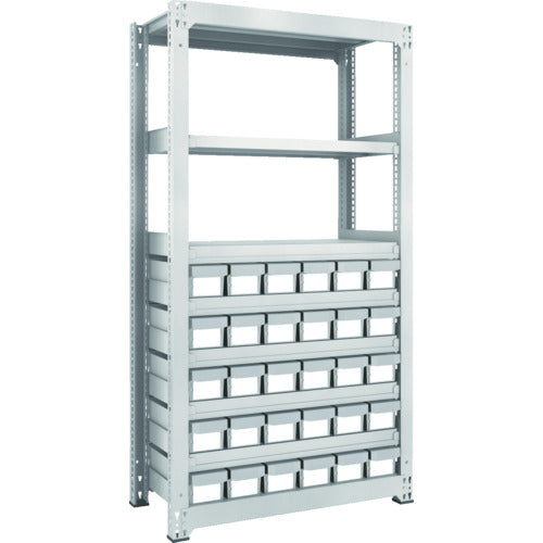 TRUSCO スチールラック M3型中量棚 H1800 樹脂NG引出付 小X30