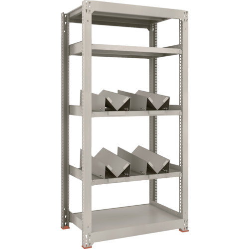 TRUSCO 一斗缶ラック スチールラック M3型中量棚 W900×D571×H1800 5段 単体 缶受×4付