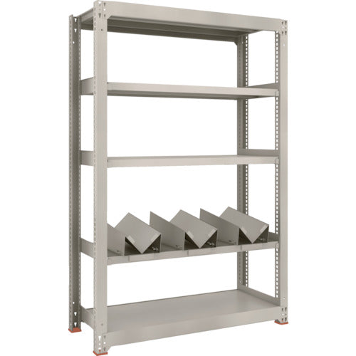 TRUSCO 一斗缶ラック スチールラック M3型中量棚 W1200×D471×H1800 5段 単体 缶受×3付