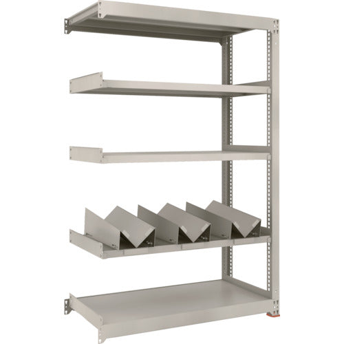 TRUSCO 一斗缶ラック スチールラック M3型中量棚 W1200×D571×H1800 5段 連結 缶受×3付