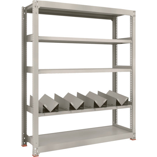 TRUSCO 一斗缶ラック スチールラック M3型中量棚 W1500×D471×H1800 5段 単体 缶受×4付