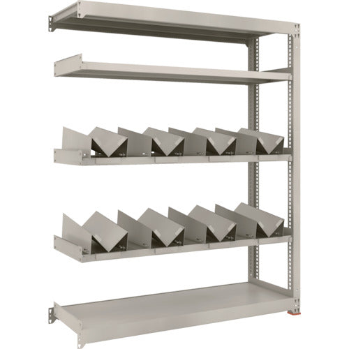 TRUSCO 一斗缶ラック スチールラック M3型中量棚 W1500×D471×H1800 5段 連結 缶受×8付