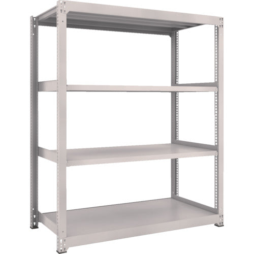 TRUSCO スチールラック M3型中量棚 1500×721×H1800 4段 単体 ネオグレー