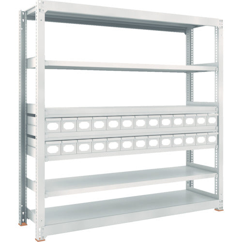 TRUSCO スチールラック M3型中量棚 H1800 スチール引出付 小X26