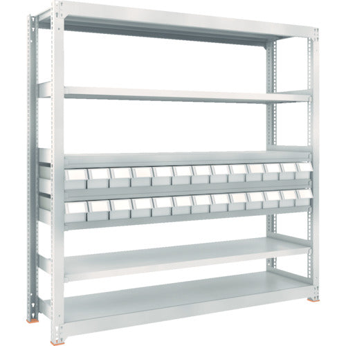 TRUSCO スチールラック M3型中量棚 H1800 樹脂NG引出付 小X26