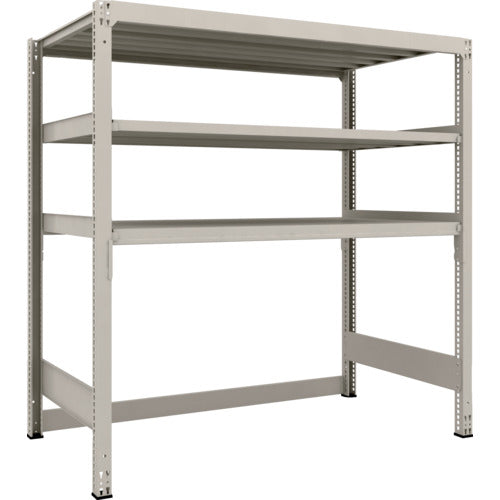 TRUSCO スチールラック M3型中量棚 下段開放型 H1800XW1800XD921 3段 単体