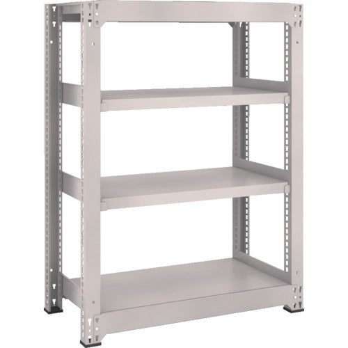 TRUSCO スチールラック M5型中量棚 900×471×H1200 4段 単体 ネオグレー