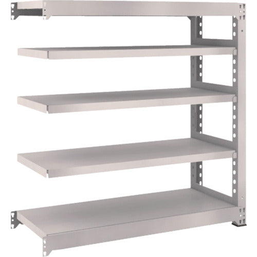 TRUSCO スチールラック M5型中量棚 1200×471×H1200 5段 連結 ネオグレー