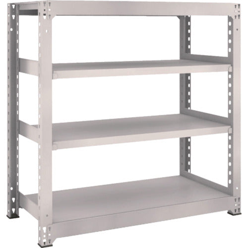 TRUSCO スチールラック M5型中量棚 1200×571×H1200 4段 単体 ネオグレー